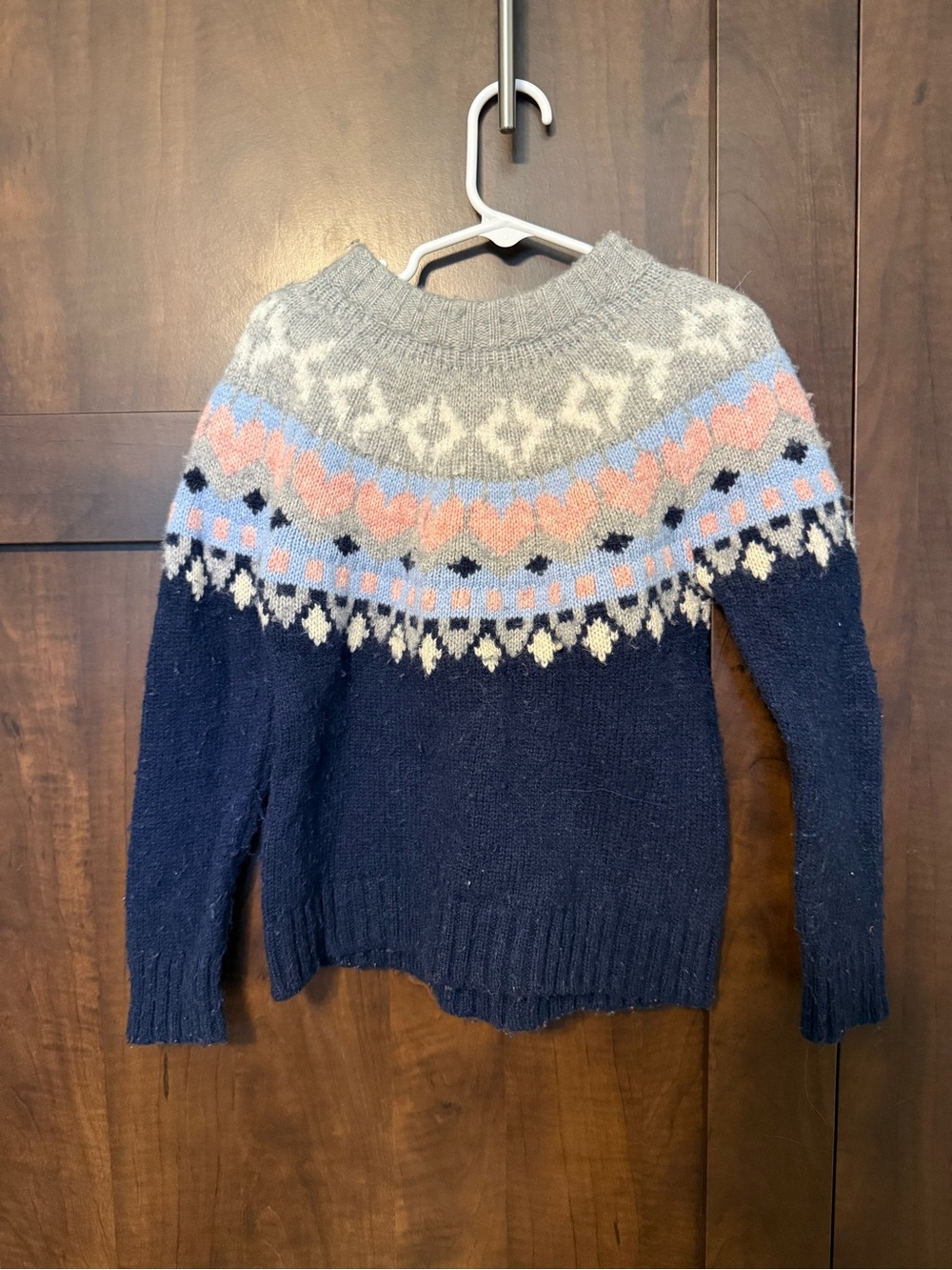 Girls Navy Crewneck Sweater - crew cuts